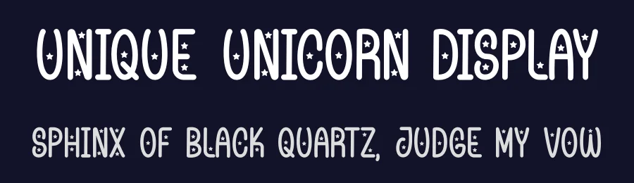 Unique Unicorn Display by Hoperative — Decorative Font — thumbnail 2