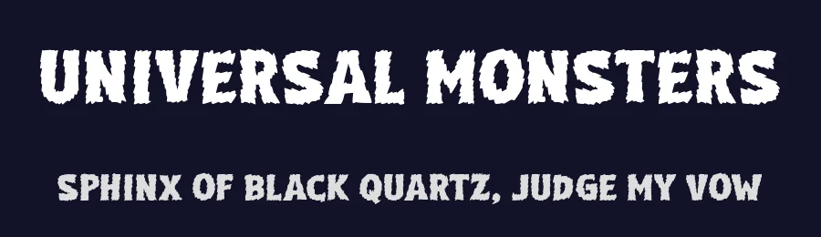 Universal Monsters by Woodcutter — Decorative Font — thumbnail 2
