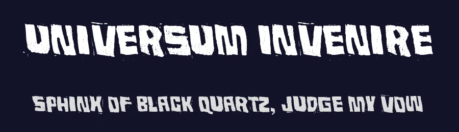 Universum Invenire by Juha Korhonen — Decorative Font — thumbnail 2