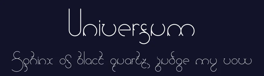 Universum by JAF 34 — Decorative Font — thumbnail 2