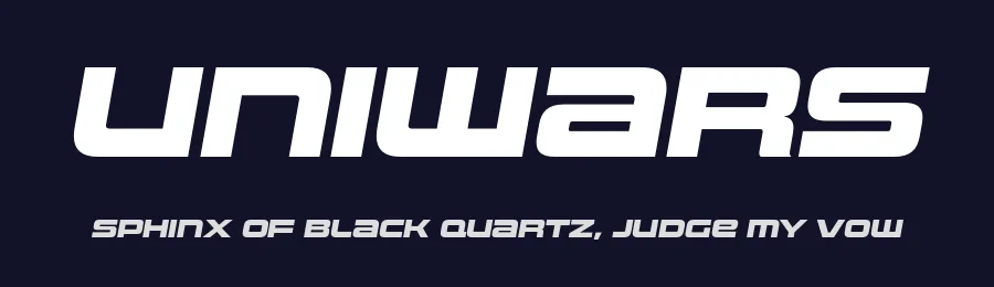 Uniwars by Typodermic Fonts — Display Font — thumbnail 2