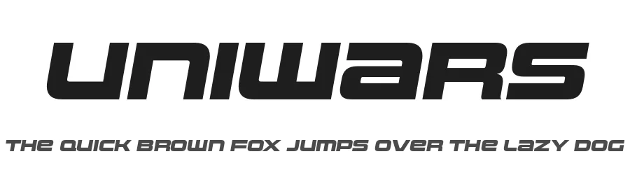 Uniwars by Typodermic Fonts — Display Font