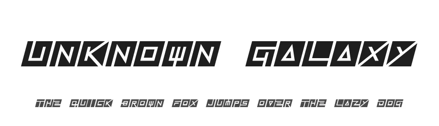 Unknown Galaxy by Hawtpixel — Display Font