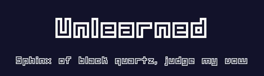 Unlearned by Ænigma — Display Font — thumbnail 2