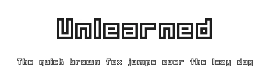 Unlearned by Ænigma — Display Font