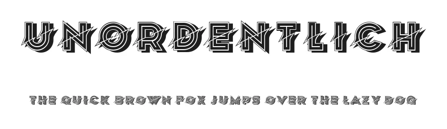 Unordentlich by Vladimir Nikolic — Decorative Font