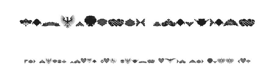 Unpublished Ornaments by Intellecta Design — Dingbats Font