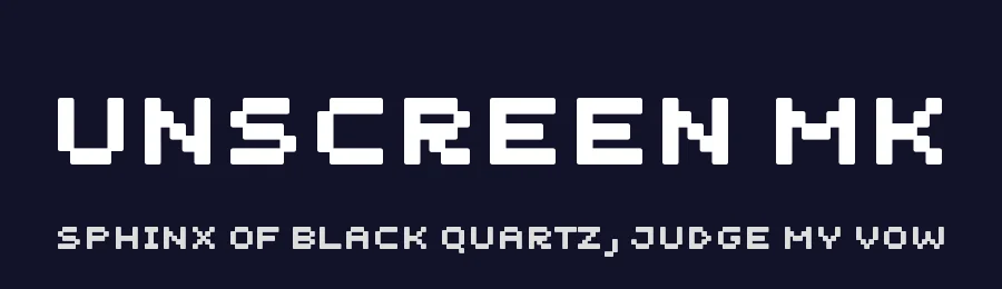 Unscreen MK by Manfred Klein — Display Font — thumbnail 2