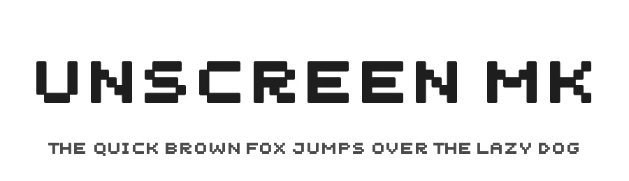 Unscreen MK by Manfred Klein — Display Font