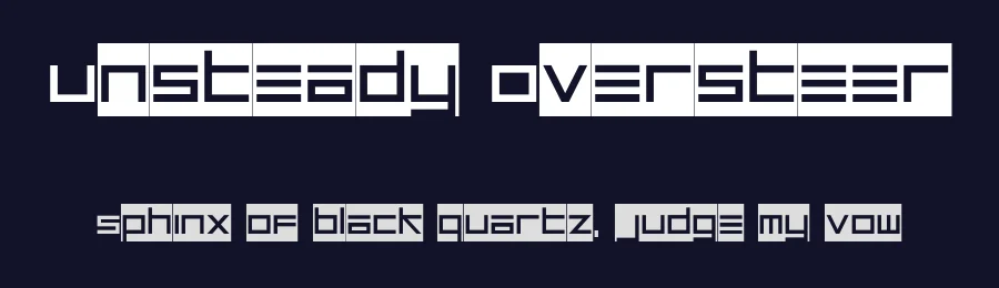 Unsteady Oversteer by Typodermic Fonts — Display Font — thumbnail 2