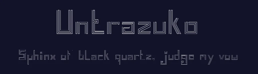 Untrazuko by Odile Morales — Decorative Font — thumbnail 2