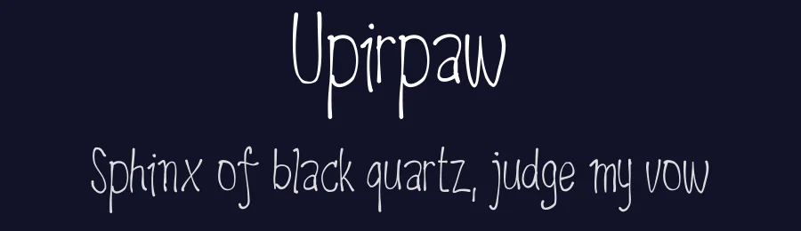 Upirpaw by Vaclav Krejci — Script Handwritten Font — thumbnail 2