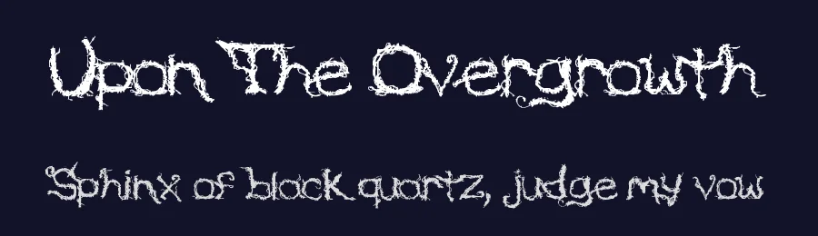Upon The Overgrowth by Epic Delusion — Decorative Font — thumbnail 2