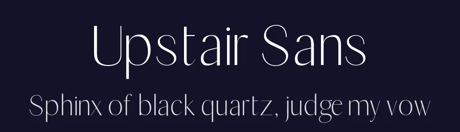 Upstair Sans by Typesee Type Foundry — Sans Serif Font — thumbnail 2