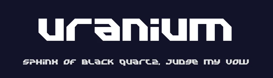 Uranium by dustBUST — Display Font — thumbnail 2