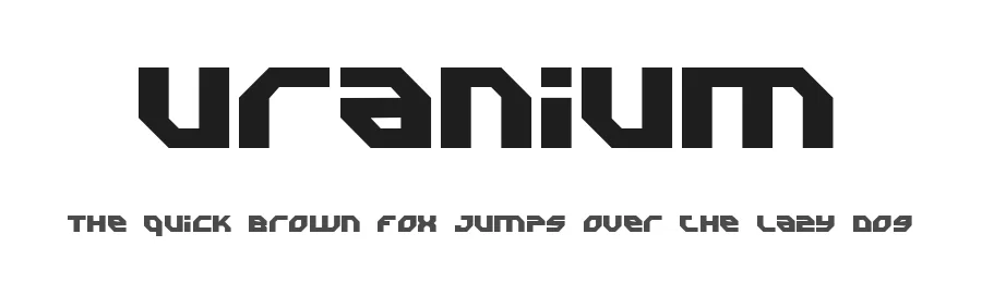 Uranium by dustBUST — Display Font