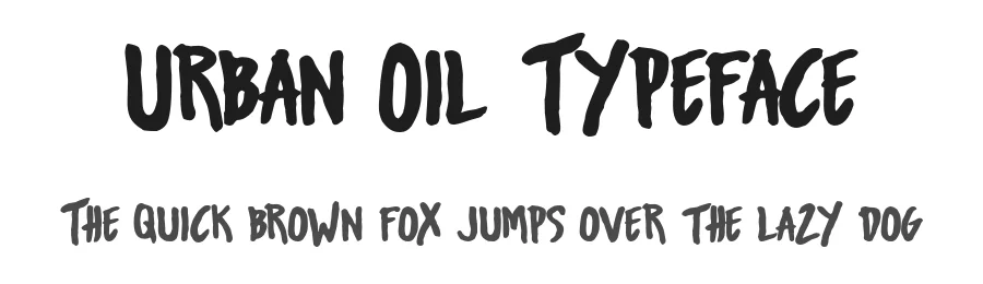 Urban Oil Typeface