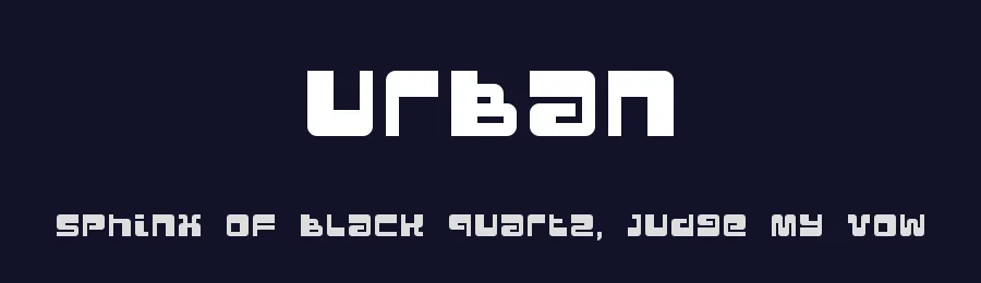 Urban by dustBUST — Display Font — thumbnail 2