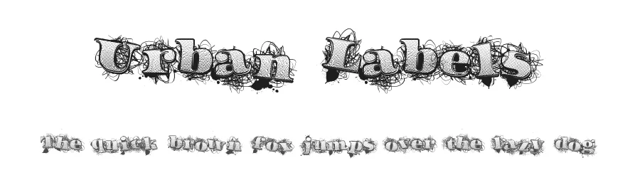 Urban Labels by Xerographer Fonts β Decorative Font