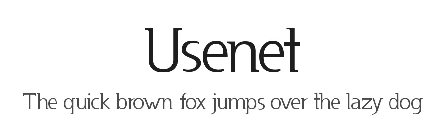 Usenet by Apostrophic Labs — Sans Serif Font