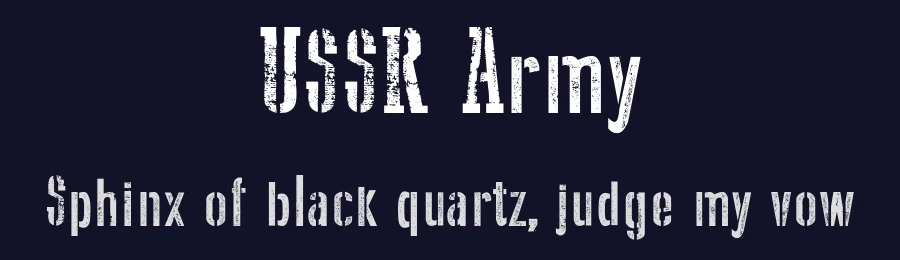 USSR Army by Galdino Otten Fonts — Decorative Font — thumbnail 2