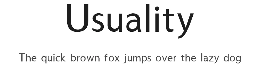 Usuality by Sba Factory — Sans Serif Font