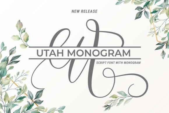 Utah Monogram Font by BaeMary — Wedding Font
