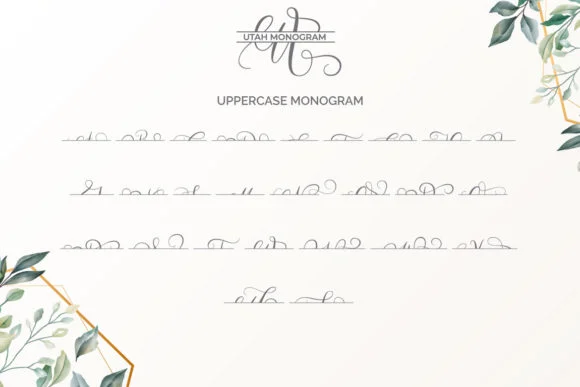 Utah Monogram Font by BaeMary — Wedding Font — thumbnail 9