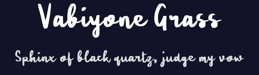 Vabiyone Grass by wepfont.com — Script Handwritten Font — thumbnail 2