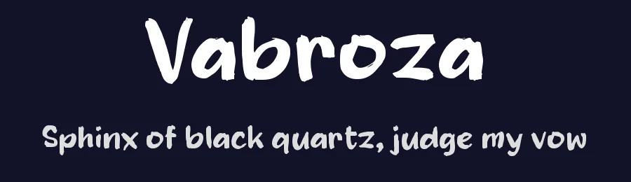 Vabroza by wepfont.com — Script Handwritten Font — thumbnail 2