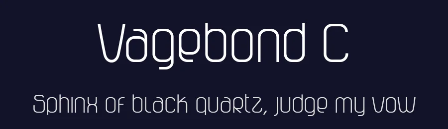 Vagebond C by Rene Verkaart — Display Font — thumbnail 2