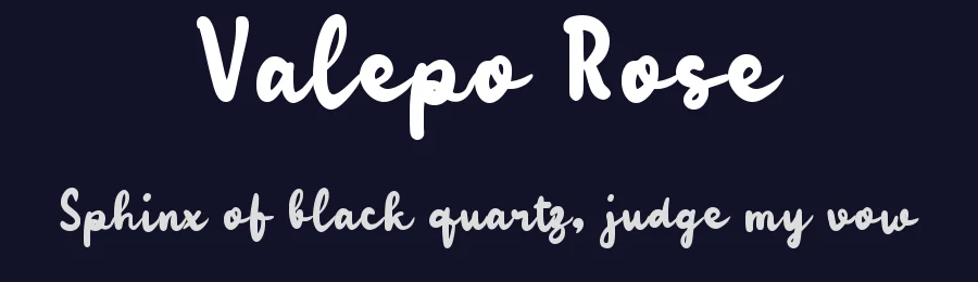 Valepo Rose by wepfont.com — Script Handwritten Font — thumbnail 2