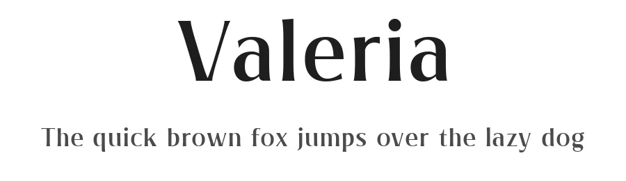 Valeria by Arterfak Project β Sans Serif Font