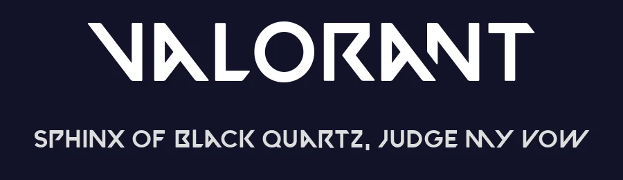 Valorant by Bryan T — Display Font — thumbnail 2
