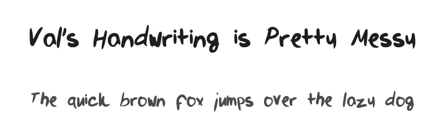Val's Handwriting is Pretty Messy