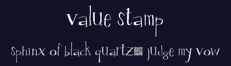 Value Stamp by Xerographer Fonts — Decorative Font — thumbnail 2