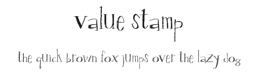 Value Stamp by Xerographer Fonts — Decorative Font