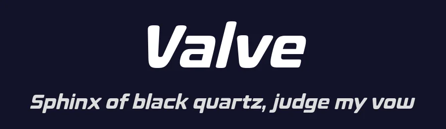 Valve by Typodermic Fonts — Display Font — thumbnail 2