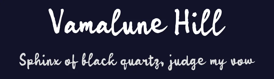 Vamalune Hill by wepfont.com — Script Handwritten Font — thumbnail 2