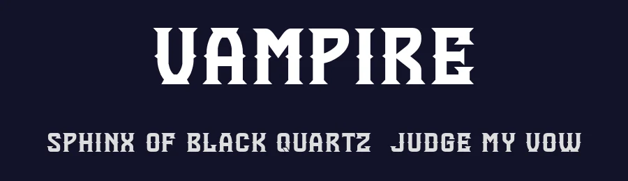 Vampire by Vladimir Nikolic — Decorative Font — thumbnail 2