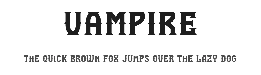 Vampire by Vladimir Nikolic — Decorative Font