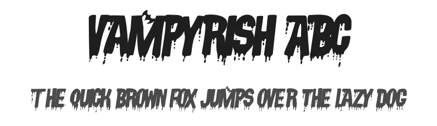 Vampyrish ABC by Manfred Klein — Decorative Font