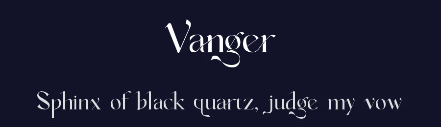 Vanger by Penatic Studio — Serif Font — thumbnail 2