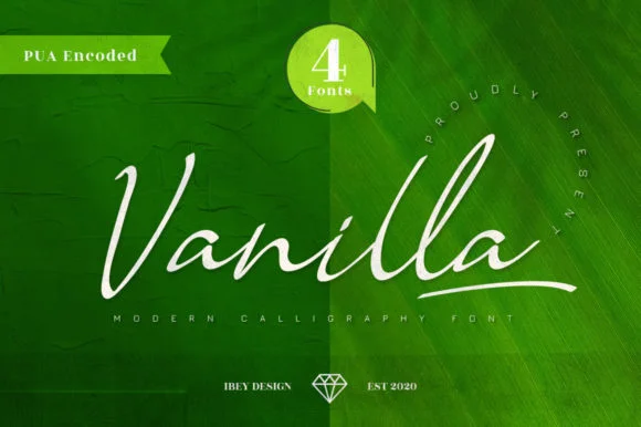 Vanilla Family Font by ibeydesign β Script Handwritten Font