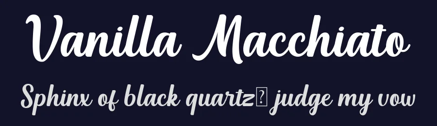 Vanilla Macchiato by Manjali Studio — Script Handwritten Font — thumbnail 2