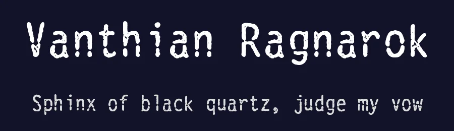 Vanthian Ragnarok by Cumberland Fontworks — Decorative Font — thumbnail 2