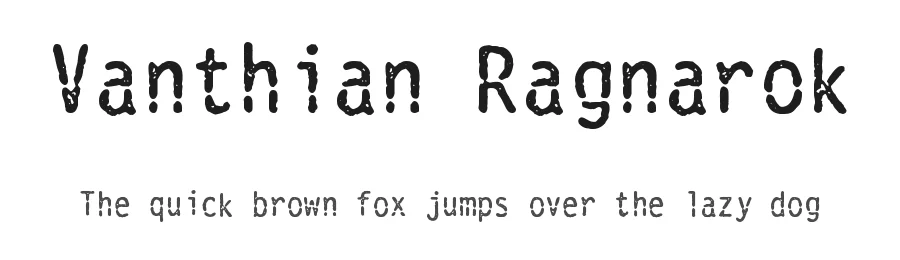 Vanthian Ragnarok by Cumberland Fontworks — Decorative Font