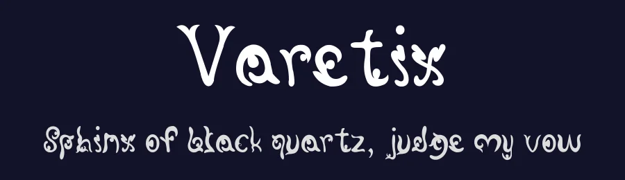 Varetix by aamelrsh — Decorative Font — thumbnail 2