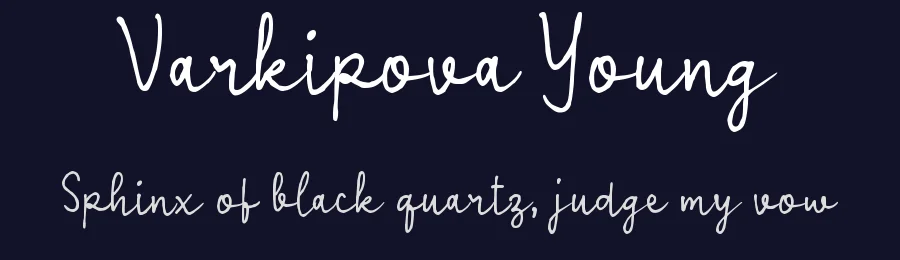 Varkipova Young by wepfont.com — Script Handwritten Font — thumbnail 2