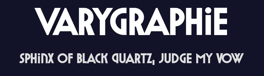 Varygraphie by Måns Grebäck — Decorative Font — thumbnail 2